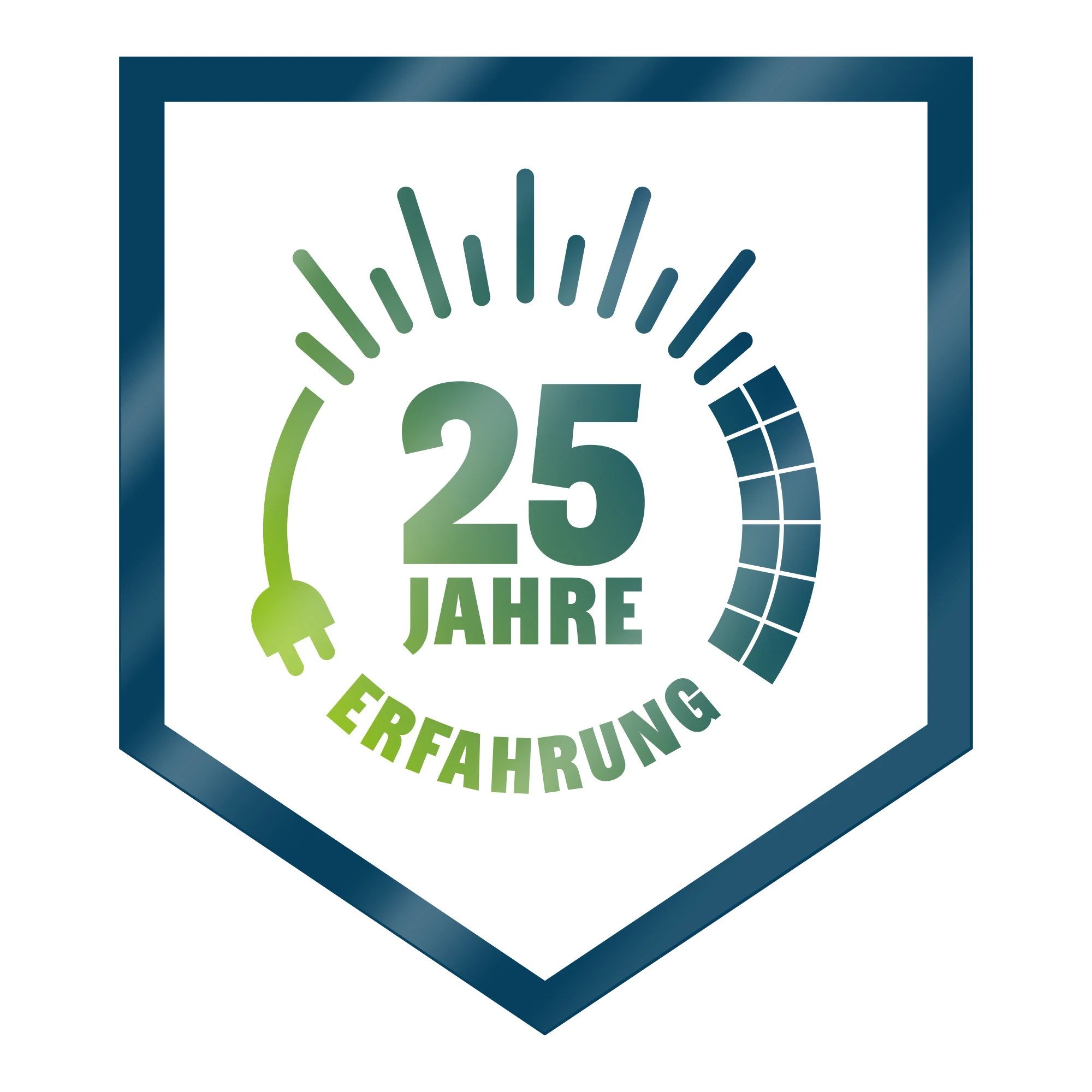 Sprechblasen-Grafik mit dem Text 25 Jahre Erfahrung